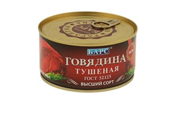 БАРС говядина тушеная экстра ГОСТ, высший сорт, 325 г по очень выгодной цене