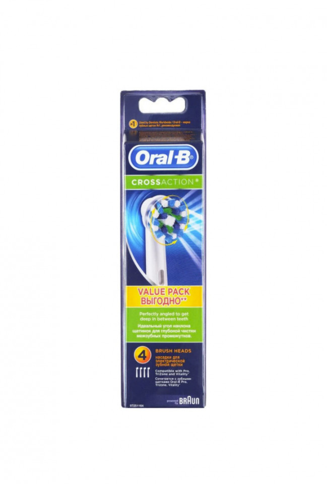 Насадки Oral-B EB50-4 для электрической щетки, белые, 4 шт. по классной цене
