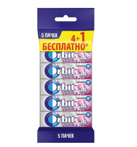 Низкая цена на жевательную резинку Orbit белоснежный Bubblemint 13.6г 5шт
