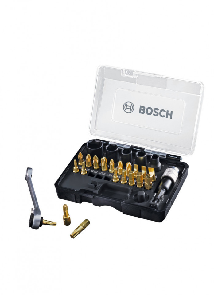 Скидка 55% на набор бит и торцевых головок BOSCH 2.607.017.459 27 предметов