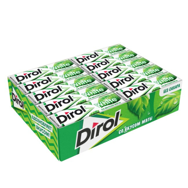 Топ цена на жевательную резинку Dirol Cadbury White Мята