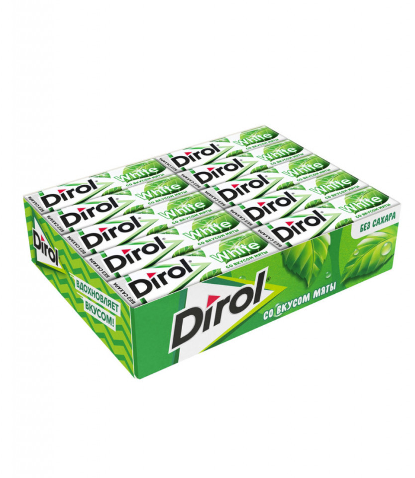 Жевательная резинка Dirol Cadbury White Мята без сахара 30 шт по суперцене