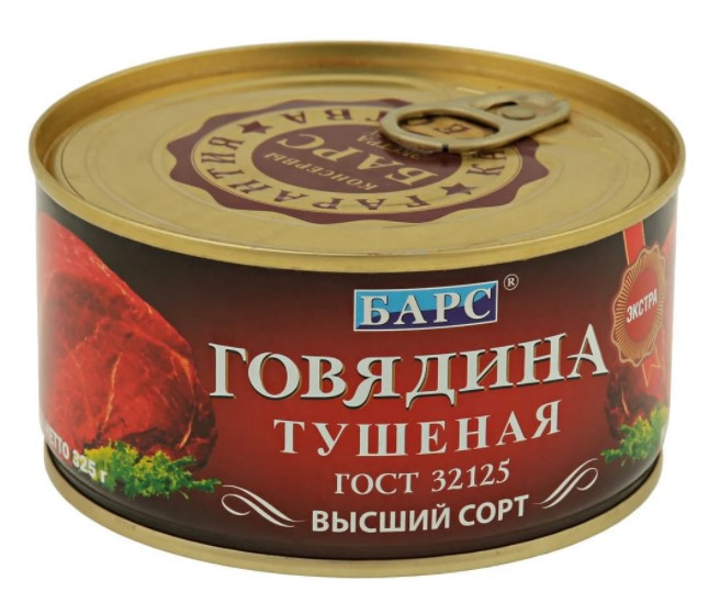 БАРС Говядина тушеная Экстра ГОСТ, высший сорт, 325 г по низкой цене