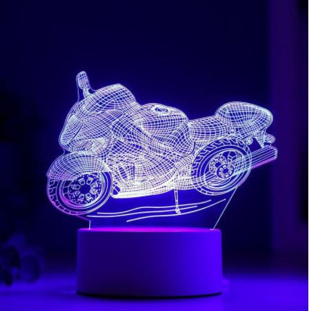 Красивый LED светильник «Гоночный мотоцикл» по хорошей цене
