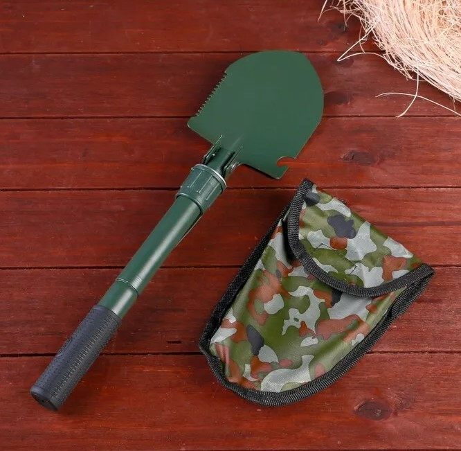 Лопата складная с прорезиненной рукоятью со скидкой