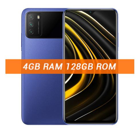 Низкая цена на смартфон POCO M3 4/128Gb синий