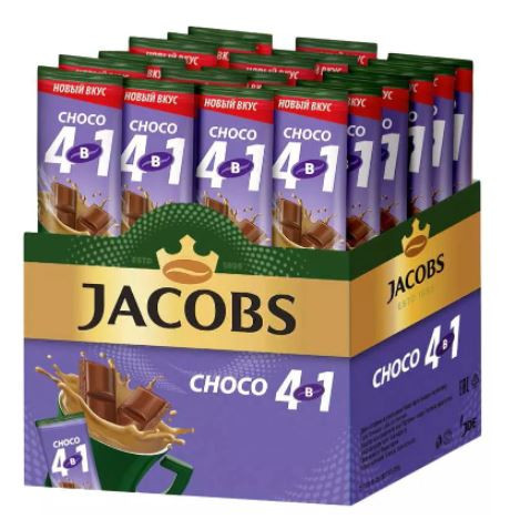 Низкие цена на растворимый кофе JACOBS 24*12г