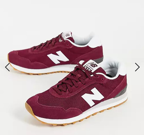 Классические бордовые кроссовки New Balance 515 с отличной скидкой