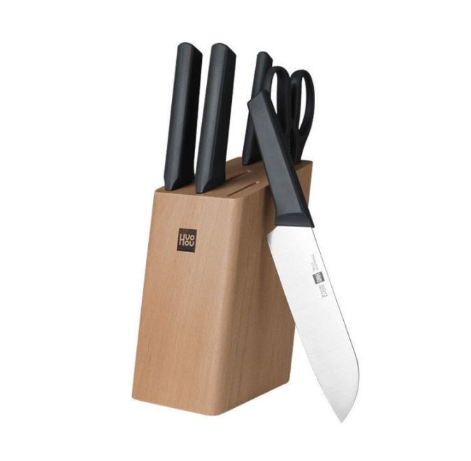 Набор ножей Xiaomi Huo Hou Fire Kitchen Steel Knife Set 6 in1 по выгодной цене