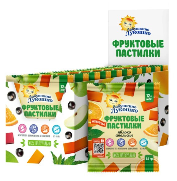 Снэк Бабушкино Лукошко фруктовые пастилки яблоко-апельсин по выгодной цене