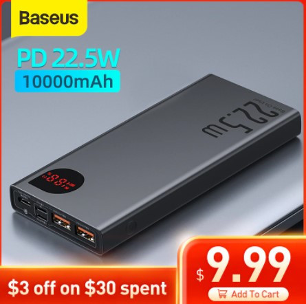 Внешние аккумуляторы и другие товары бренда Baseus по выгодным ценам на распродаже 11.11 AliExpress
