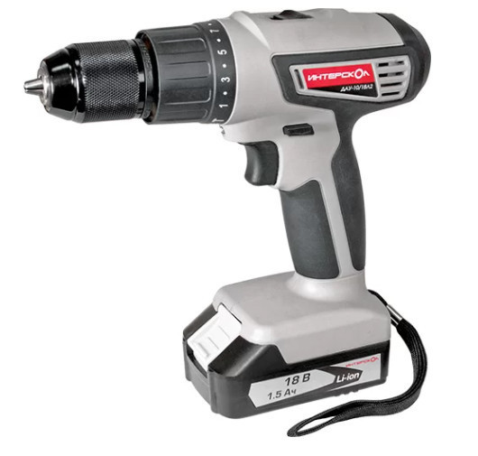 Аккумуляторная дрель-шуруповерт Интерскол ДАУ-10 18 12 со скидкой