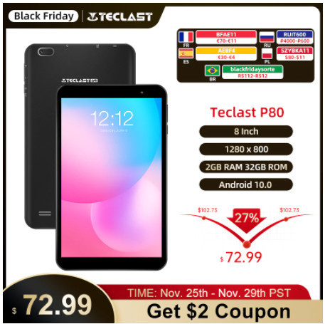 Планшет Teclast P80 2/32 с хорошей скидкой