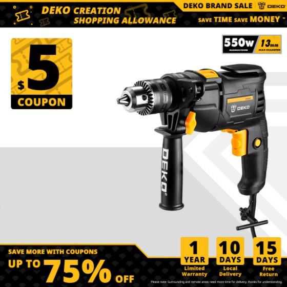 Ударная дрель DEKO DKID13Z2 за 976₽