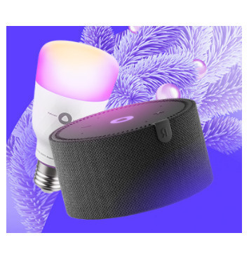 Комплект Умная колонка ЯНДЕКС Станция Мини 2 yndx-00021g + умная лампа Yandex YNDX-00010 по выгодной цене