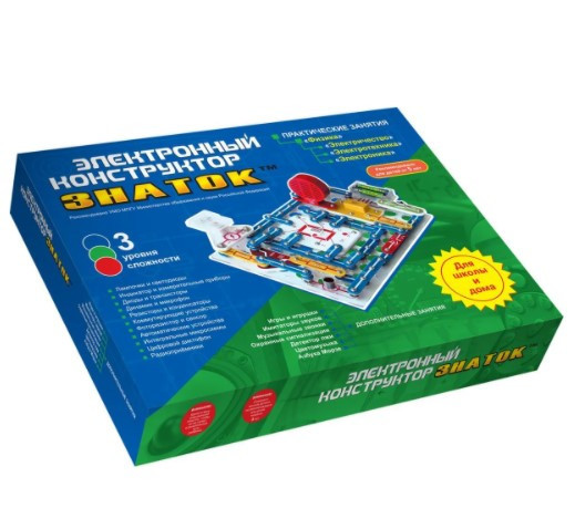 Конструктор электронный ЗНАТОК "999 схем+Школа" с хорошей скидкой