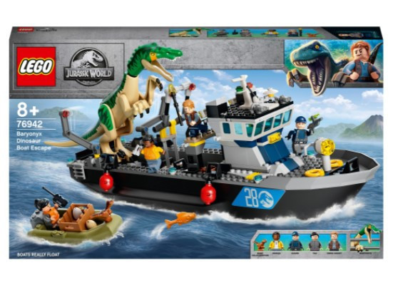 Конструктор LEGO Jurassic World 76942 Побег барионикса на катере с хорошей скидкой