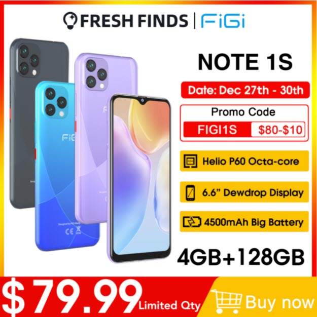 Смартфон FIGI NOTE1S, 6,6 дюйма, 4/128 ГБ с отличной скидкой