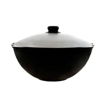 Узбекский чугунный казан с плоским дном 3.5 л со скидкой