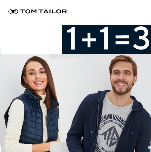 Акция 1+1=3 на выделенный каталог в Tom Tailor