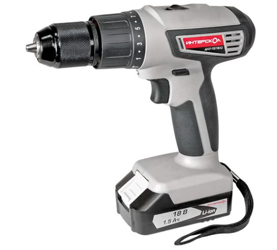 Аккумуляторная дрель-шуруповерт Интерскол ДАУ-10/18Л2 526.0.2.00 с 2 АКБ и кейсом по выгодной цене