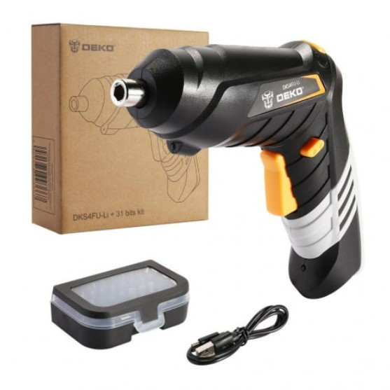 Аккумуляторная отвёртка DEKO DKS4FU-Li + набор инструментов за 731₽