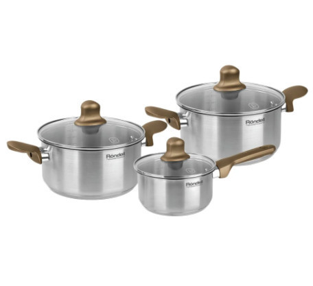 Набор посуды Rondell Impressia Bronze RDS-1286 6 предметов по хорошей цене