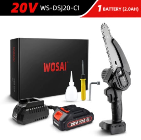 Аккумуляторная цепная мини пила WOSAI WS-DSJ20-C1
