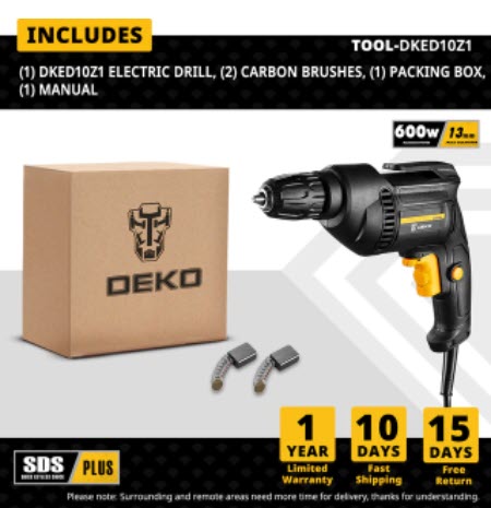 Электрическая дрель DEKO DKED10Z1-S1