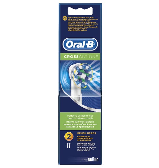 Oral-B Cross Action сменные насадки для электрической зубной щетки, 4 шт
