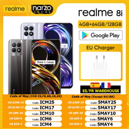 Смартфон realme 8i, 4/64