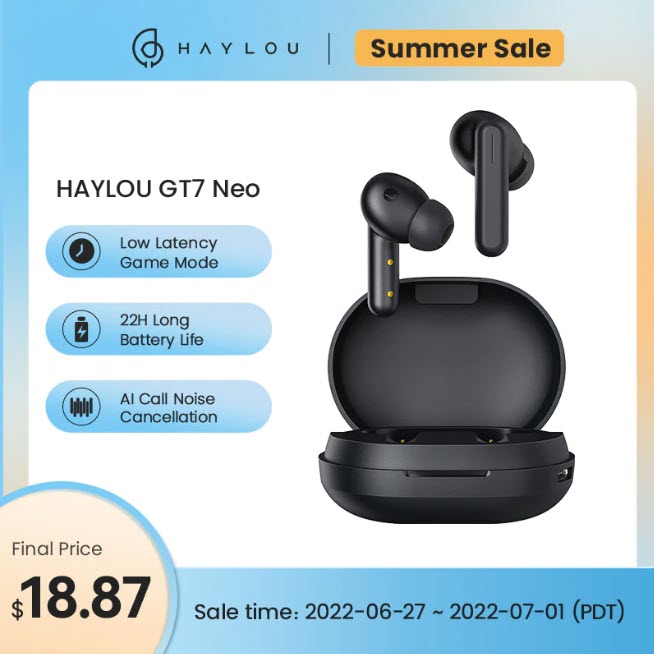 Беспроводные наушники HAYLOU GT7 Neo TWS V5.2