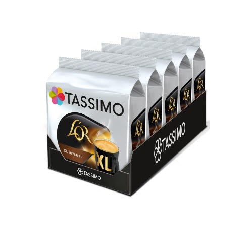Кофе в капсулах Tassimo L'OR Xl Intense, 5 уп по 16 капсул