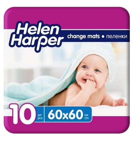 Одноразовая пеленка Helen Harper Baby 60x60, 10 шт