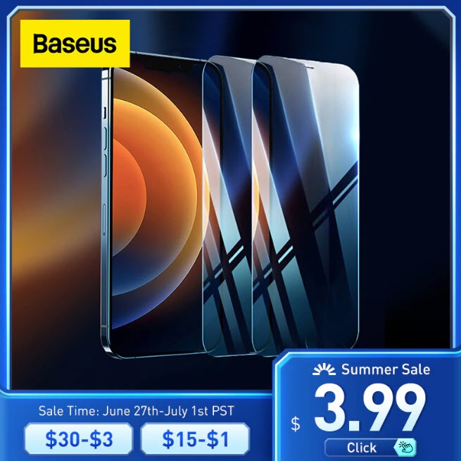 Закаленное стекло Baseus для iPhone
