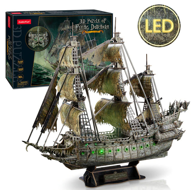Легендарный парусный корабль-призрак «Летучий Голландец» CubicFun 3D пазлы 360 шт.