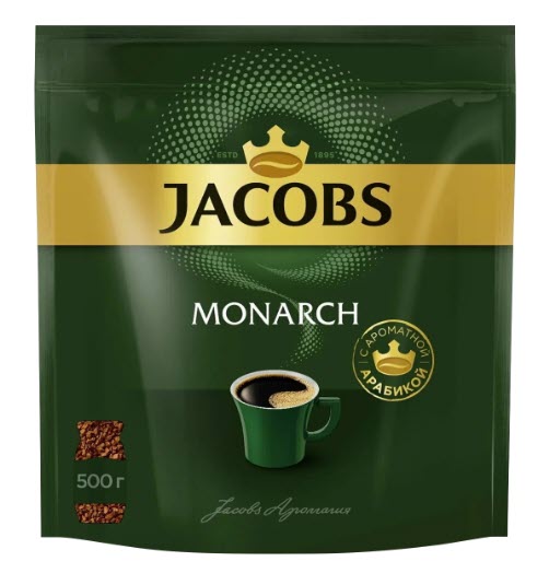 Кофе растворимый Jacobs Monarch сублимированный, пакет, 500 г
