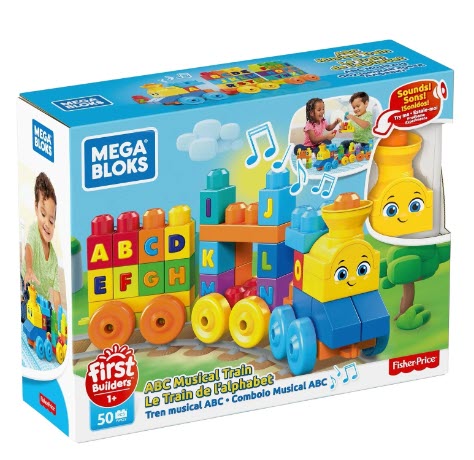 Конструктор Mega Bloks Музыкальный поезд «Алфавит для малышей» FWK22