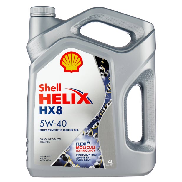 Синтетическое моторное масло SHELL Helix HX8 Synthetic 5W-40, 4 л