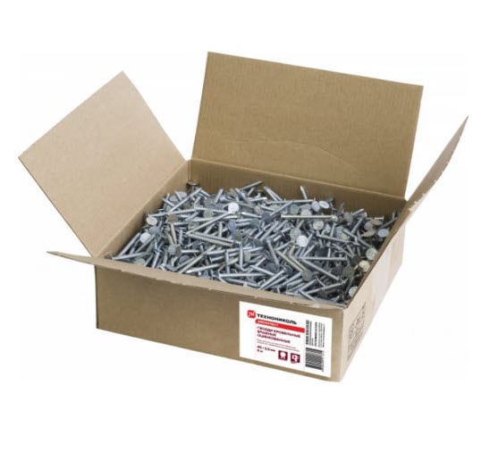 Удлиненные ершенные гвозди Технониколь Шинглас оцинкованные 45х3,5 мм, 5кг