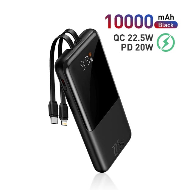 Внешний аккумулятор Baseus Power Bank 10000 мАч, QC 22,5 Вт - PD 20 Вт