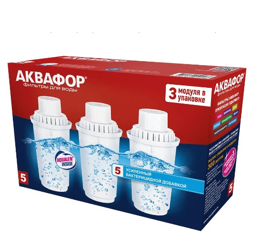 Аквафор картридж для кувшинов В5 (В100-5), 1 уп, 3 шт