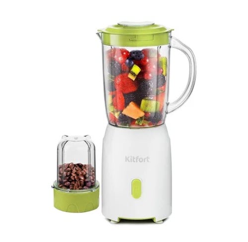 Стационарный блендер Kitfort КТ-3069-2, белый/салатовый