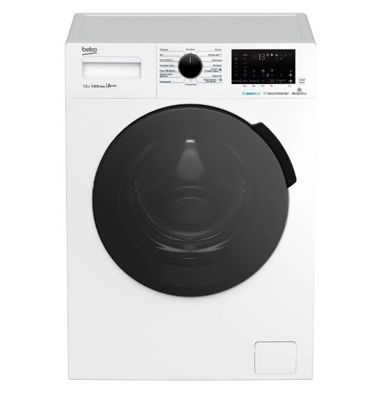 Стиральная машина Beko WSPE7H616W, белый/черный