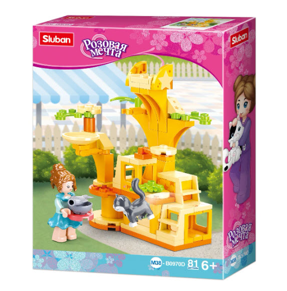 Конструктор SLUBAN Розовая мечта Дрессировка питомца-4, M38-B0970D