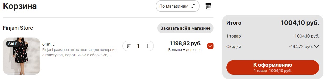 Легкое женское платье от Finjani