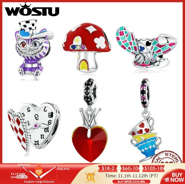 Серебряные брелки WOSTU