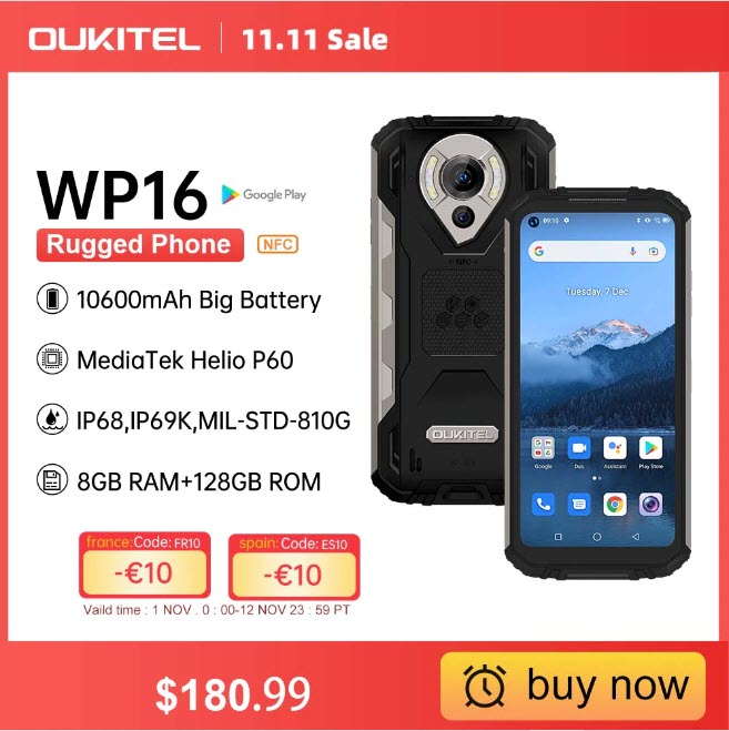 Смартфон Oukitel WP16 8/128 ГБ