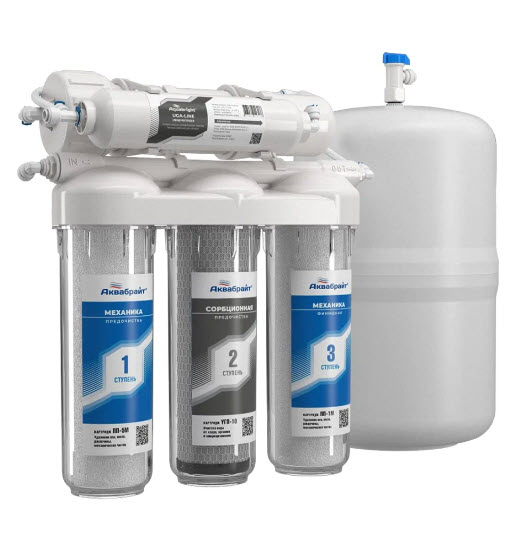 Фильтр под мойкой напольный Аквабрайт АБФ-ОСМО-5 с обратным осмосом