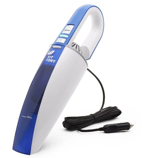 Пылесос автомобильный Kitfort KT-537, бело-синий